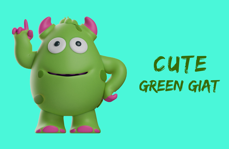 Cute Green Giat 740X480